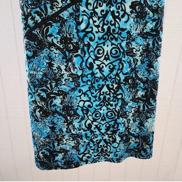 Y2K Dress Size 14 Connected Apparel Blue Black Goth Fairy Whimsical 31" waist - Picture 14 of 15